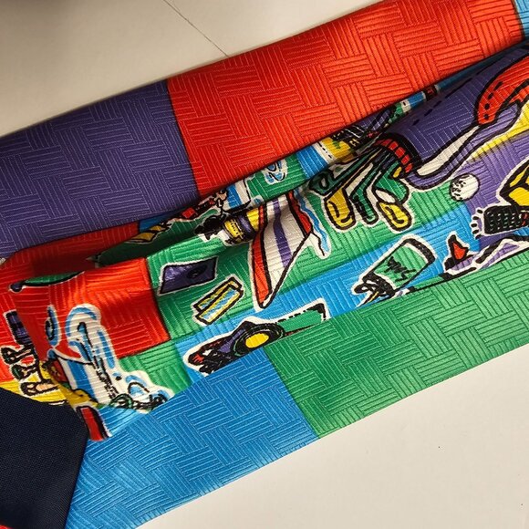 Neck Tie Novelty Retired & Loving It Necktie Big "Tie"Mer Polyester - Picture 10 of 12